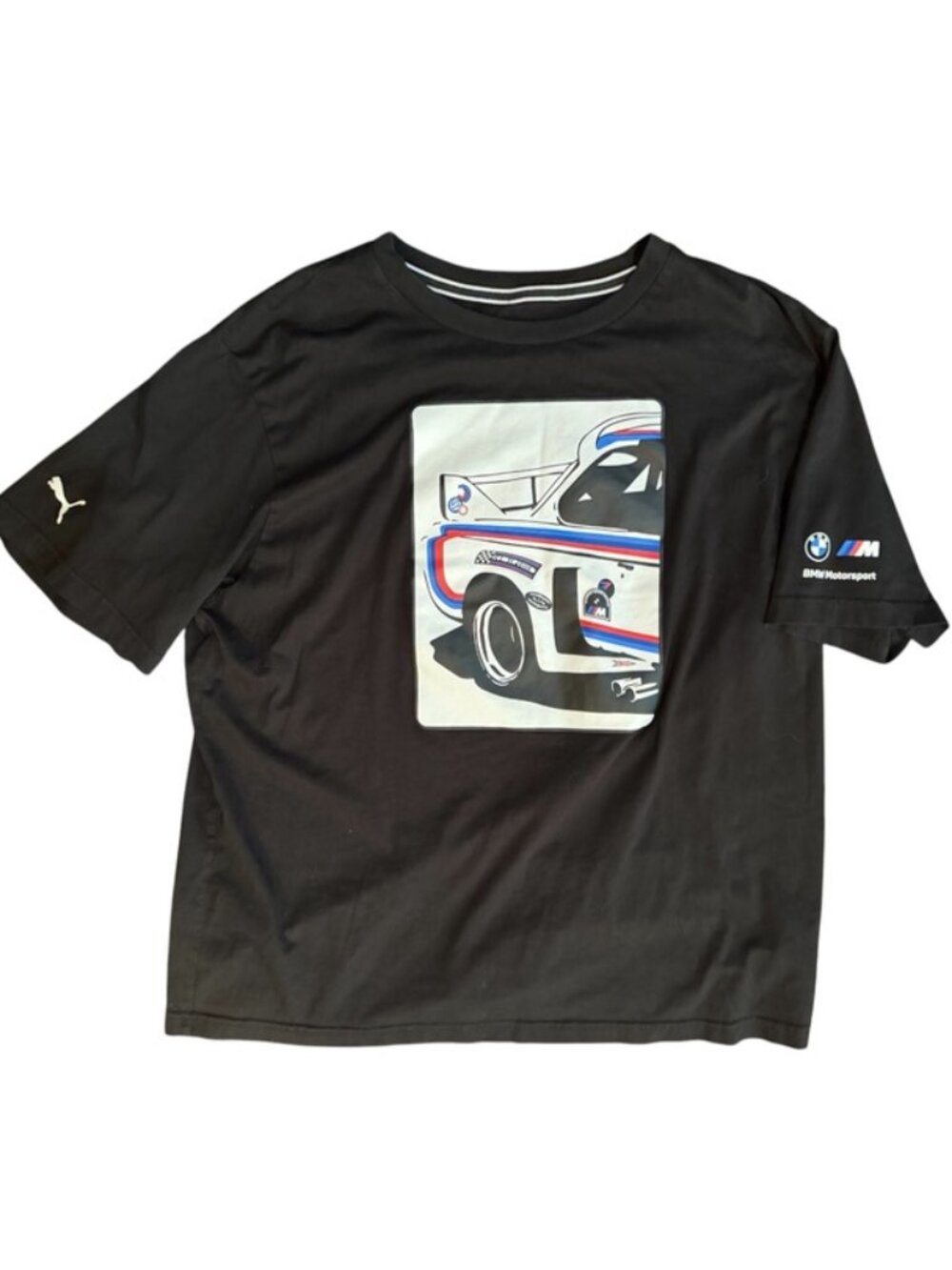 Puma BMW Motorsport Graphic Tee Men’s XL Black BMW M Series Racing Shirt